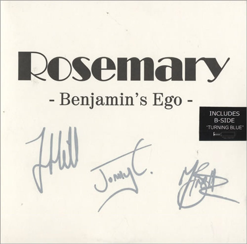 Rosemary Benjamin's Ego - Autographed UK 7" vinyl single (7 inch record / 45) 7SPLIT004