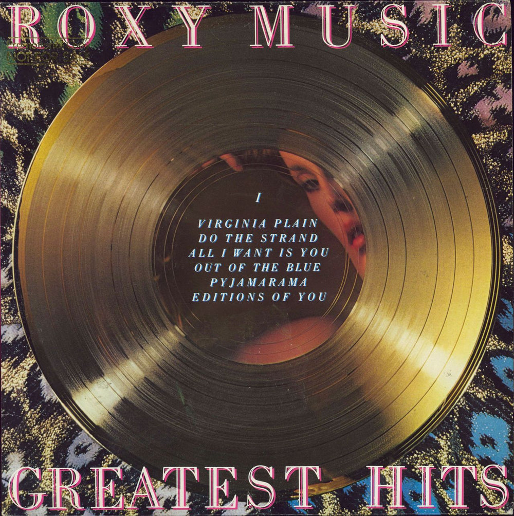 Roxy Music Greatest Hits - Gold Promo Stamped Sleeve US vinyl LP album (LP record) SD38-103