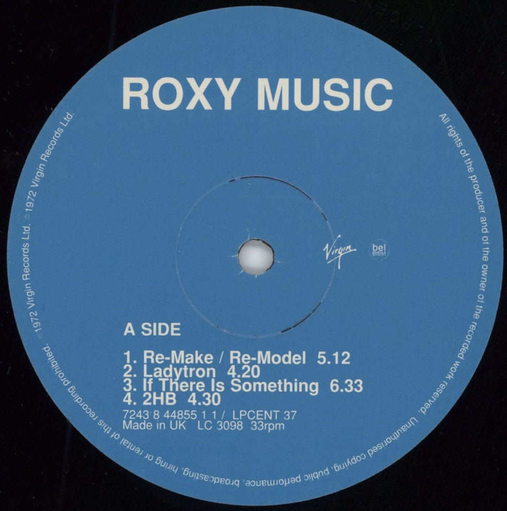 Roxy Music Roxy Music - EMI100 Series - 180gm UK vinyl LP album (LP record) RXYLPRO98598