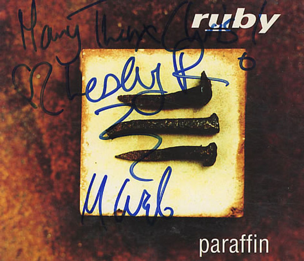 Ruby Paraffin - Autographed US CD single (CD5 / 5") 42K78188