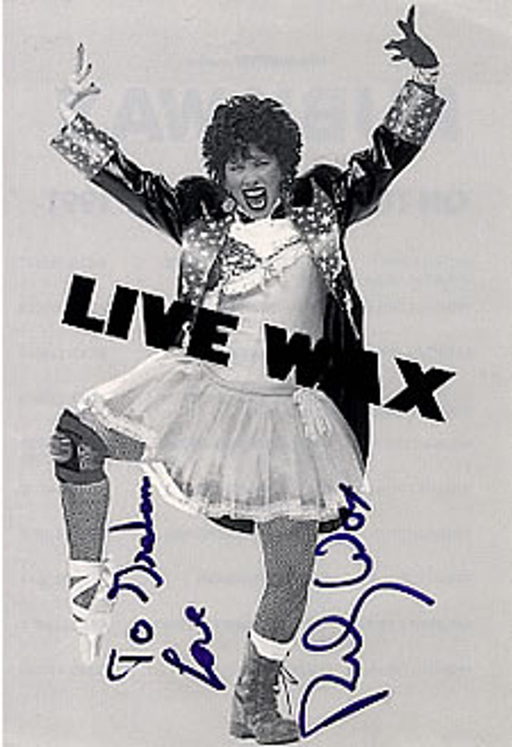 Ruby Wax Live Wax - Autographed UK Promo handbill SIGNED FLYER