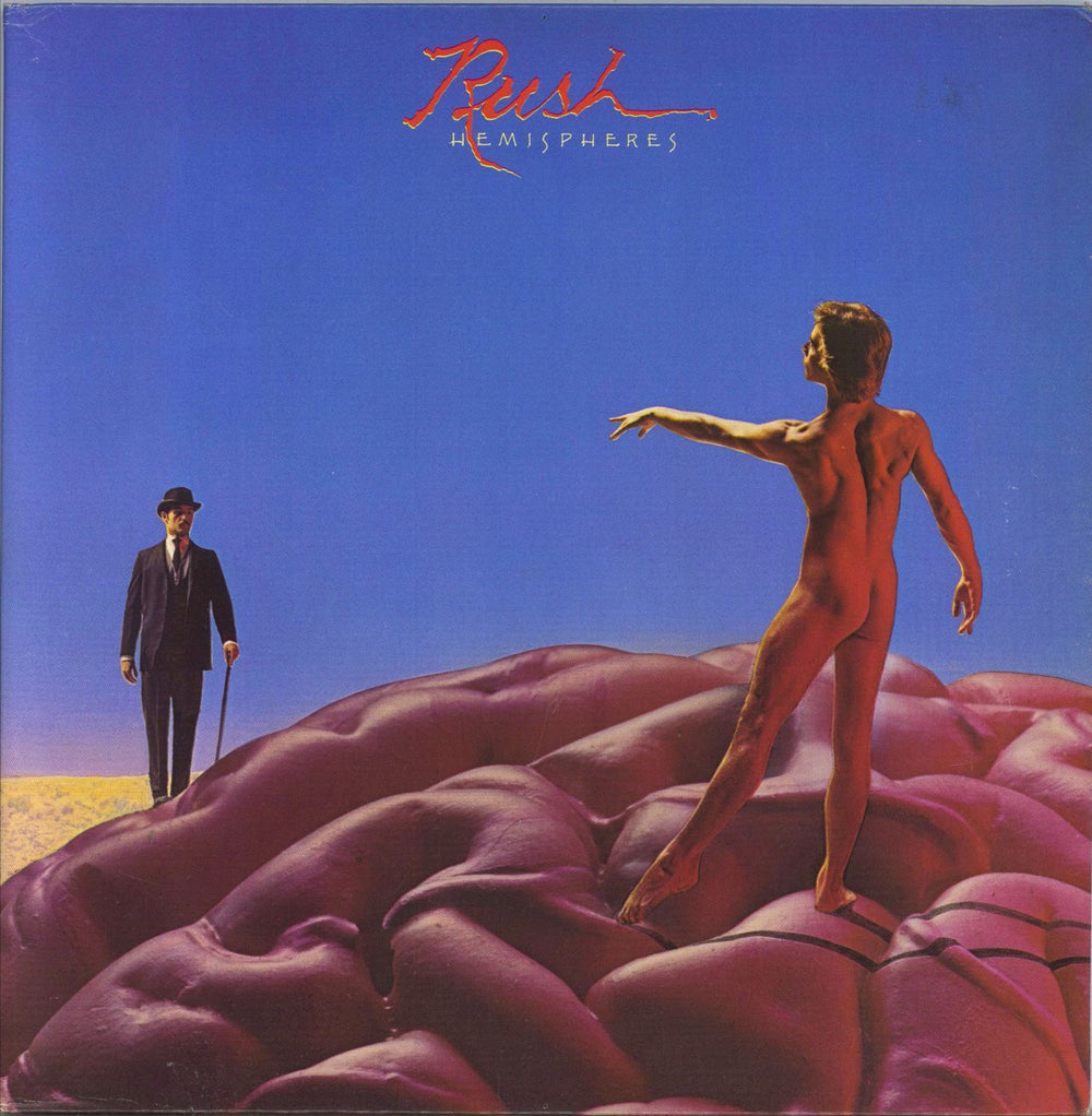 Rush Hemispheres - Red + Poster - EX Canadian vinyl LP album (LP record) SANR-1-1015