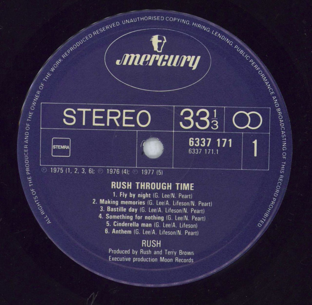 Rush Through Time UK vinyl LP album (LP record) RUSLPTH810140