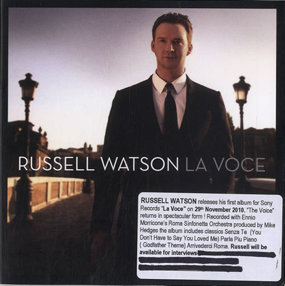 Russell Watson La Voce - Album Sampler UK Promo CD album (CDLP) 88697773402