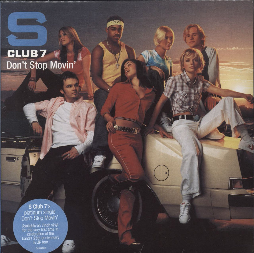 S Club 7 Don't Stop Movin': 25th Anniversary - Sealed UK 7" vinyl single (7 inch record / 45) 5540469