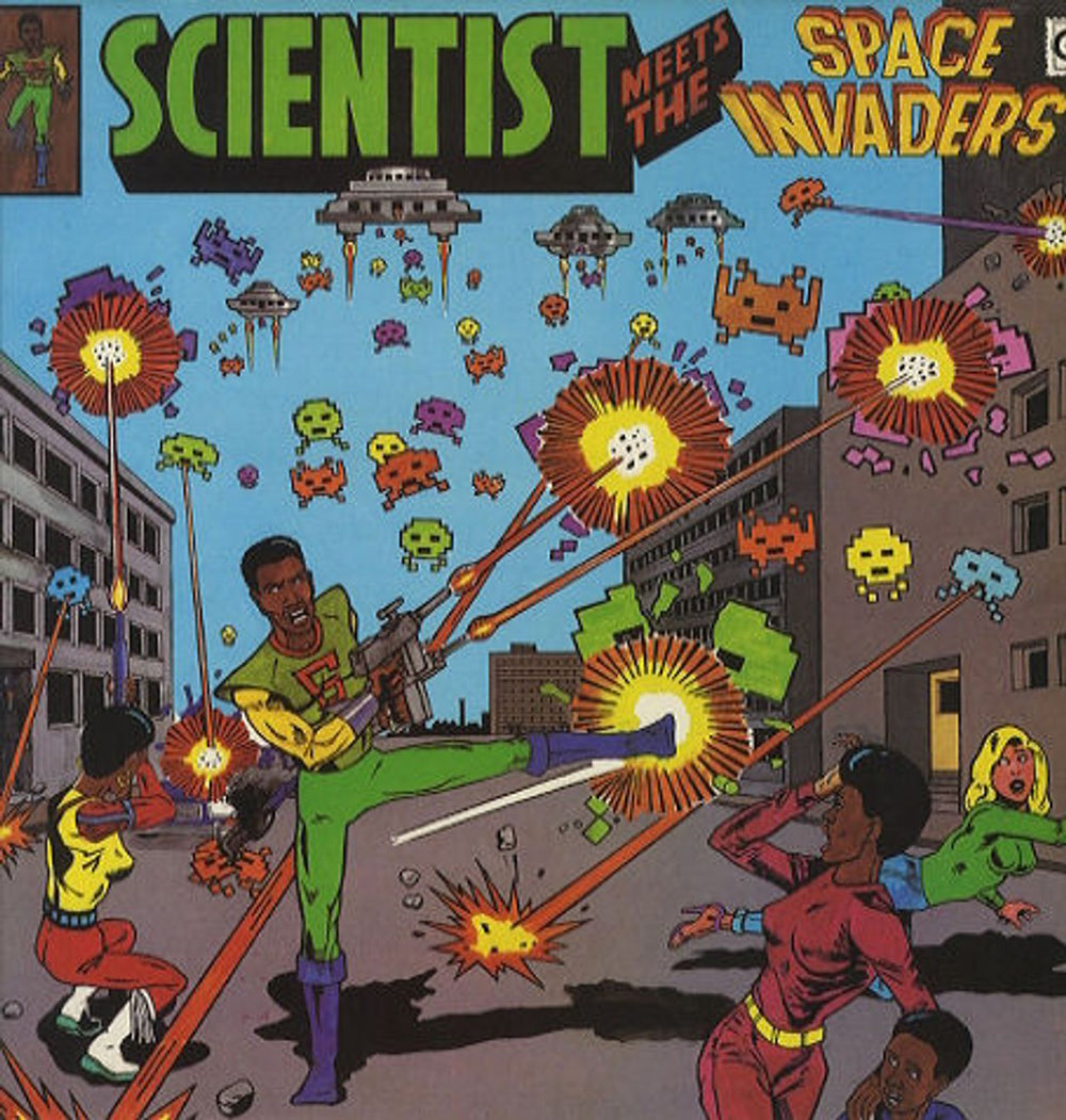 Scientist Scientist Meets The Space Invaders UK vinyl LP album (LP record) GREL19