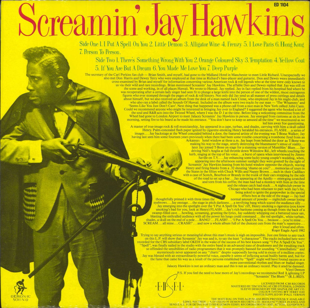 Screamin' Jay Hawkins Frenzy - shrink UK vinyl LP album (LP record)