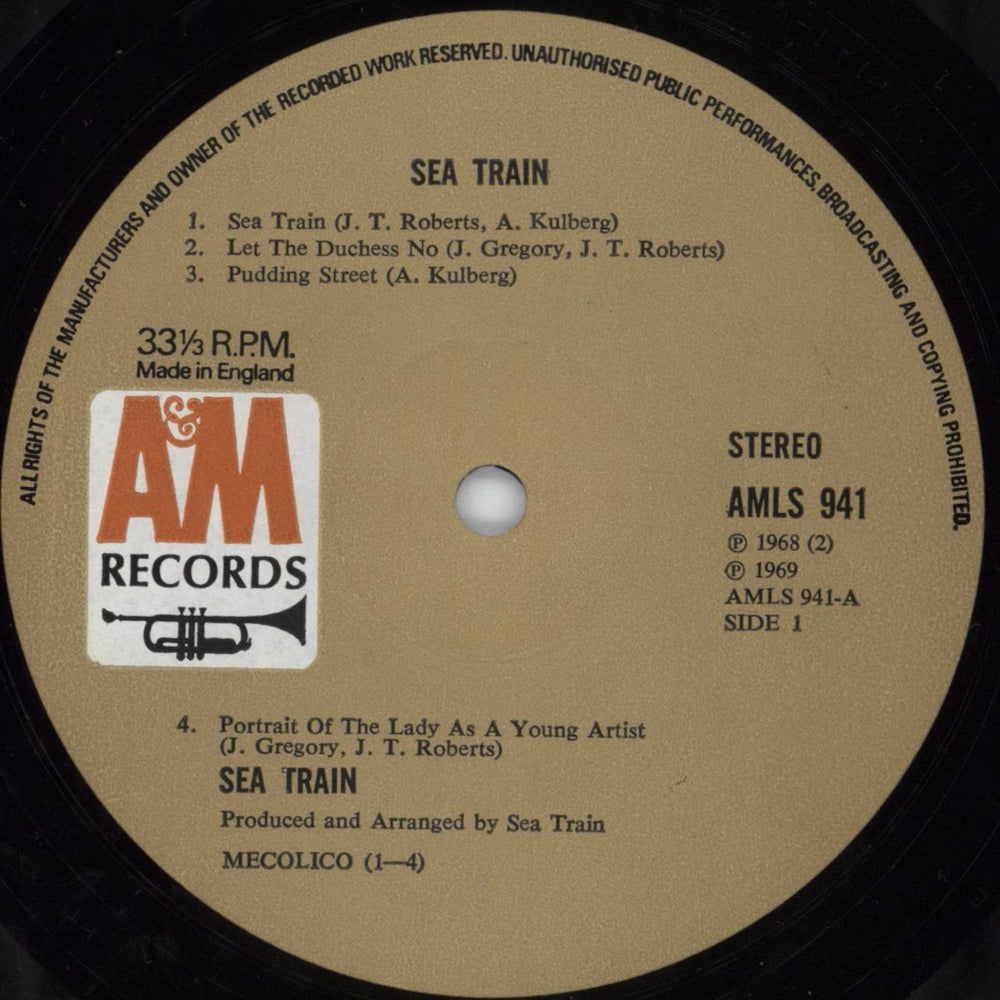 Sea Train Sea Train UK vinyl LP album (LP record) S2RLPSE815436