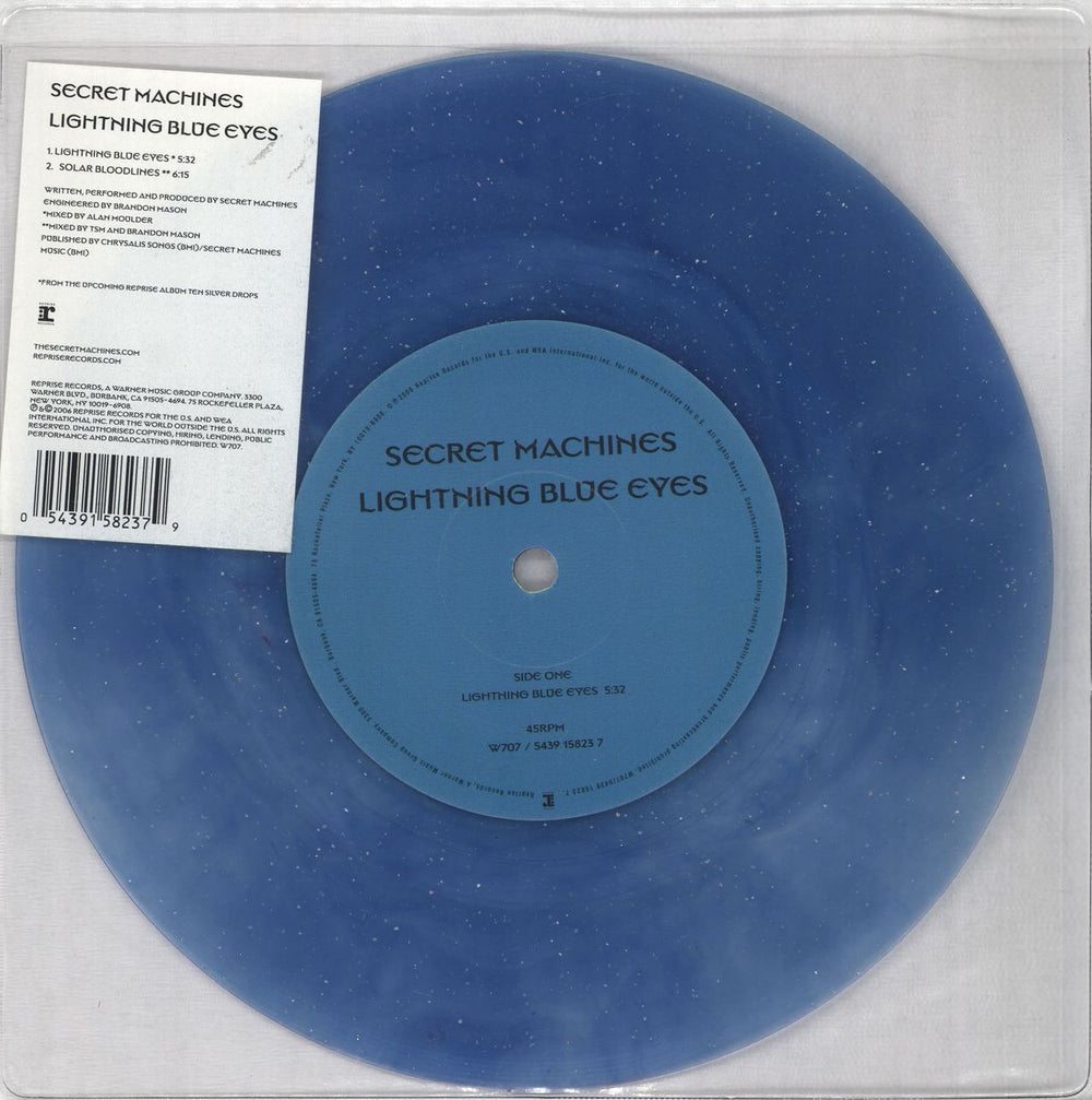 Secret Machines Lightning Blue Eyes UK 7" vinyl single (7 inch record / 45) W707