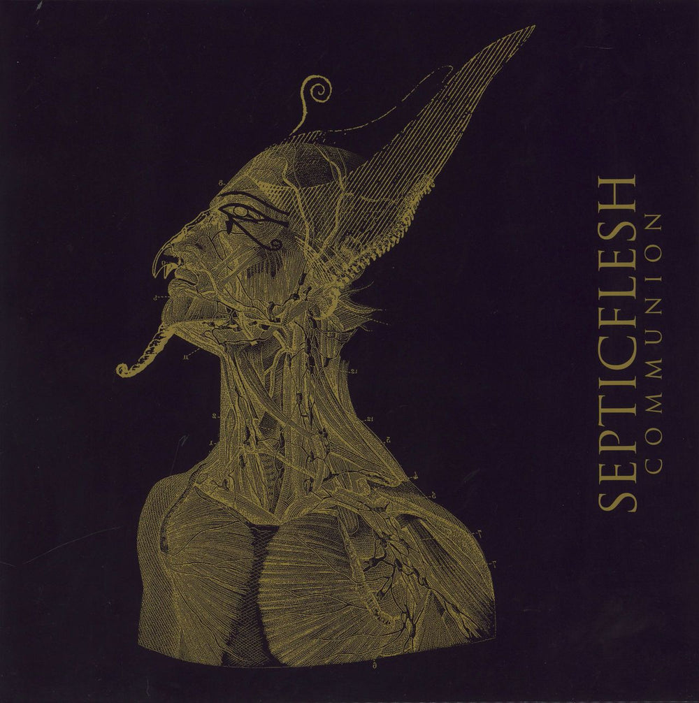 SepticFlesh Communion - Gold vinyl US vinyl LP album (LP record) CRYPT58