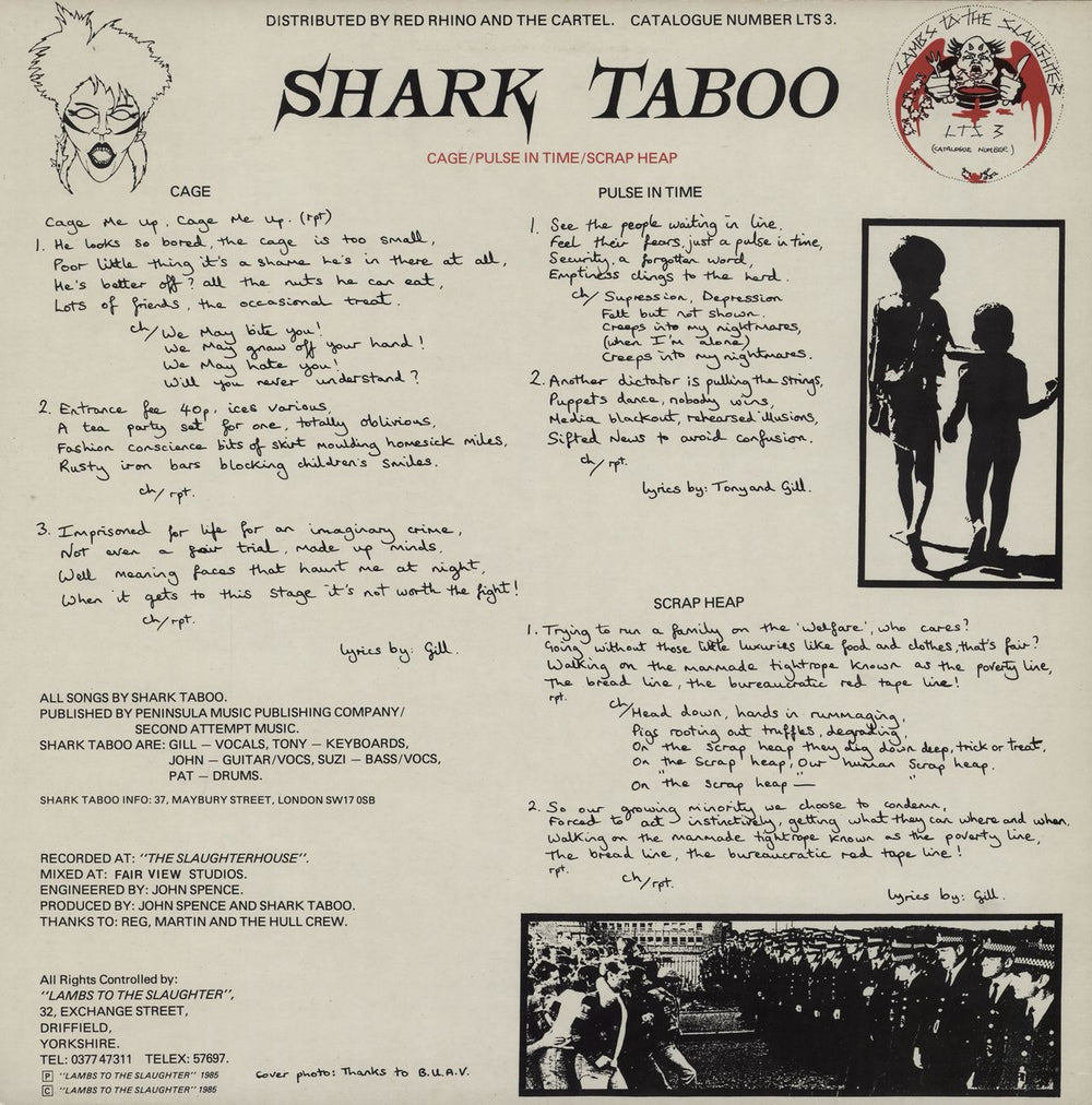 Shark Taboo The Cage EP UK 12" vinyl single (12 inch record / Maxi-single)