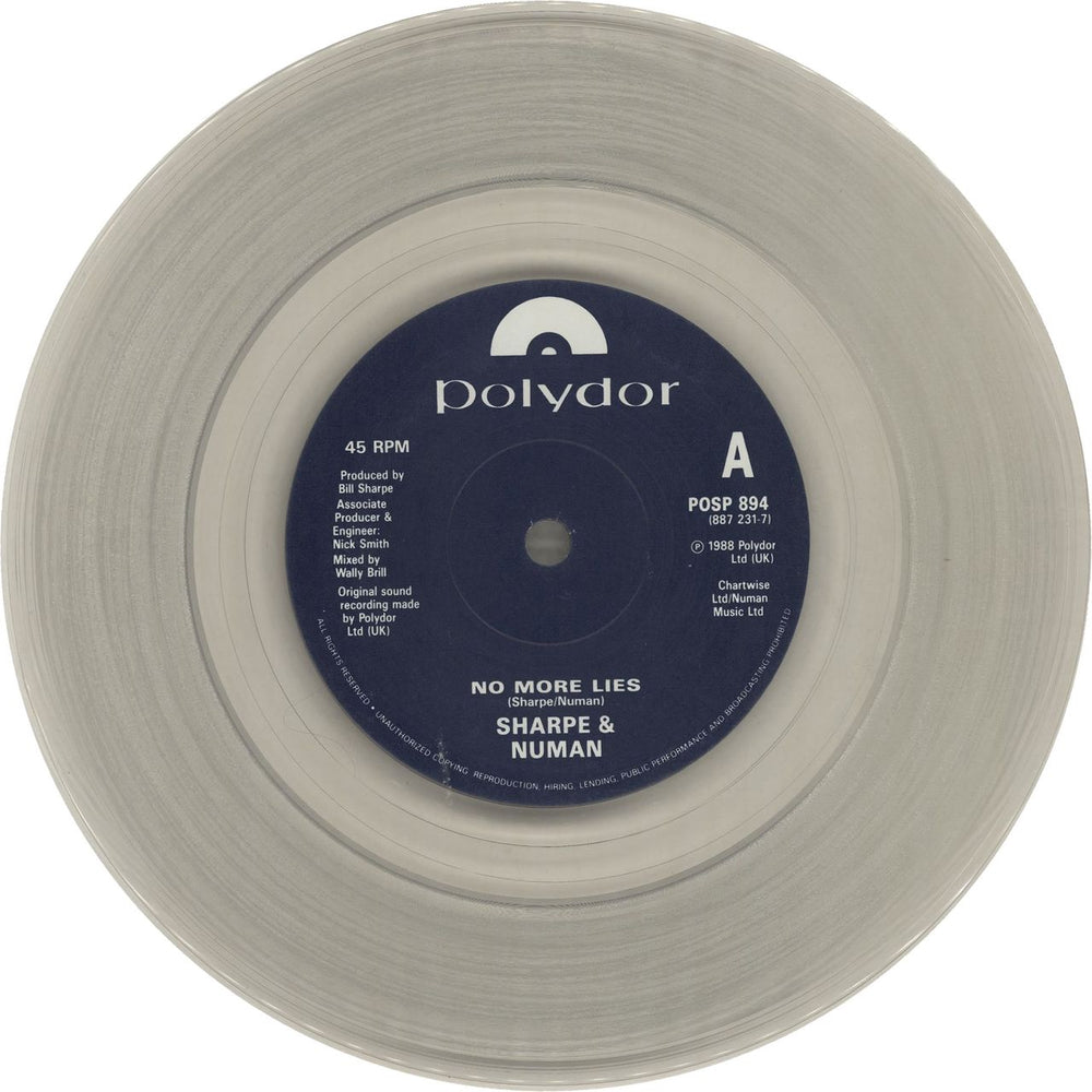 Sharpe & Numan No More Lies - Set of 3 UK 7" vinyl single (7 inch record / 45) 3IC07NO150346