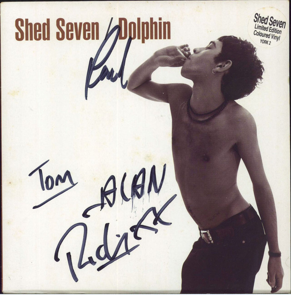 Shed Seven Dolphin - Autographed! UK 7" vinyl single (7 inch record / 45) YORK2