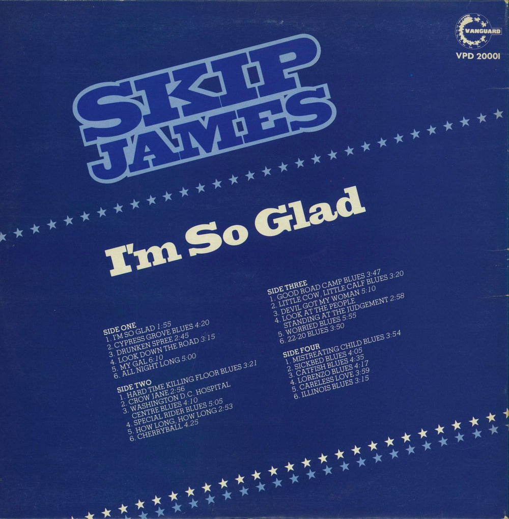 Skip James I'm So Glad UK 2-LP vinyl record set (Double LP Album)