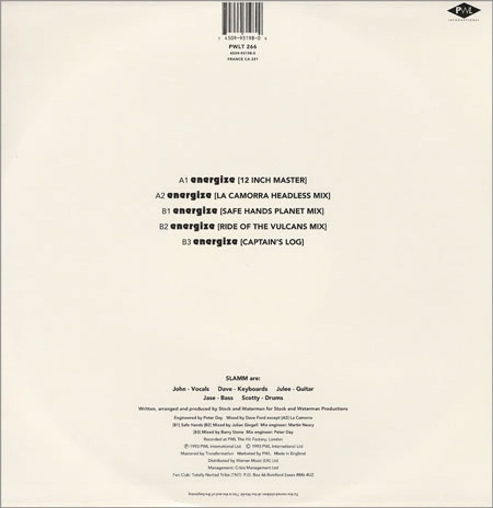 Slamm Energize UK 12" vinyl single (12 inch record / Maxi-single) AMM12EN162208