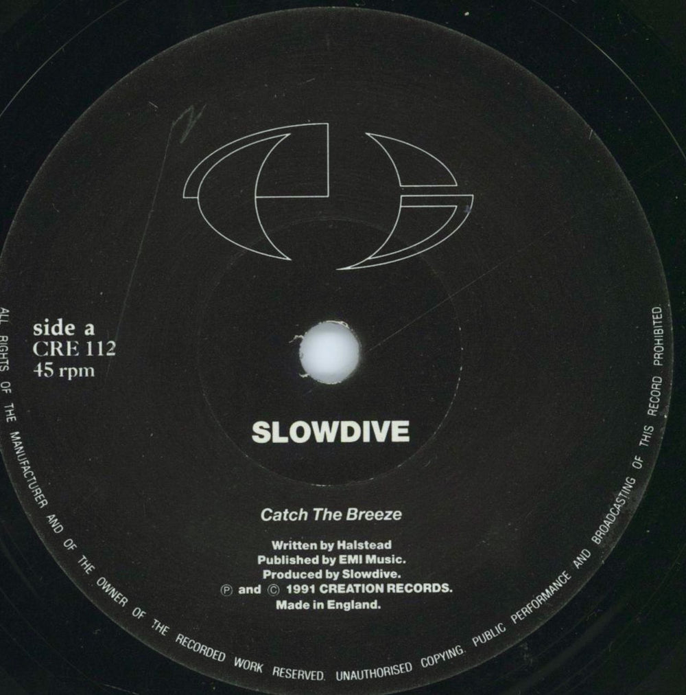 Slowdive Catch The Breeze - Numbered UK 7" vinyl single (7 inch record / 45) SLO07CA282327