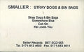 Smaller Stray Dogs & Bin Bags UK Promo cassette single PROMO CASSETTE