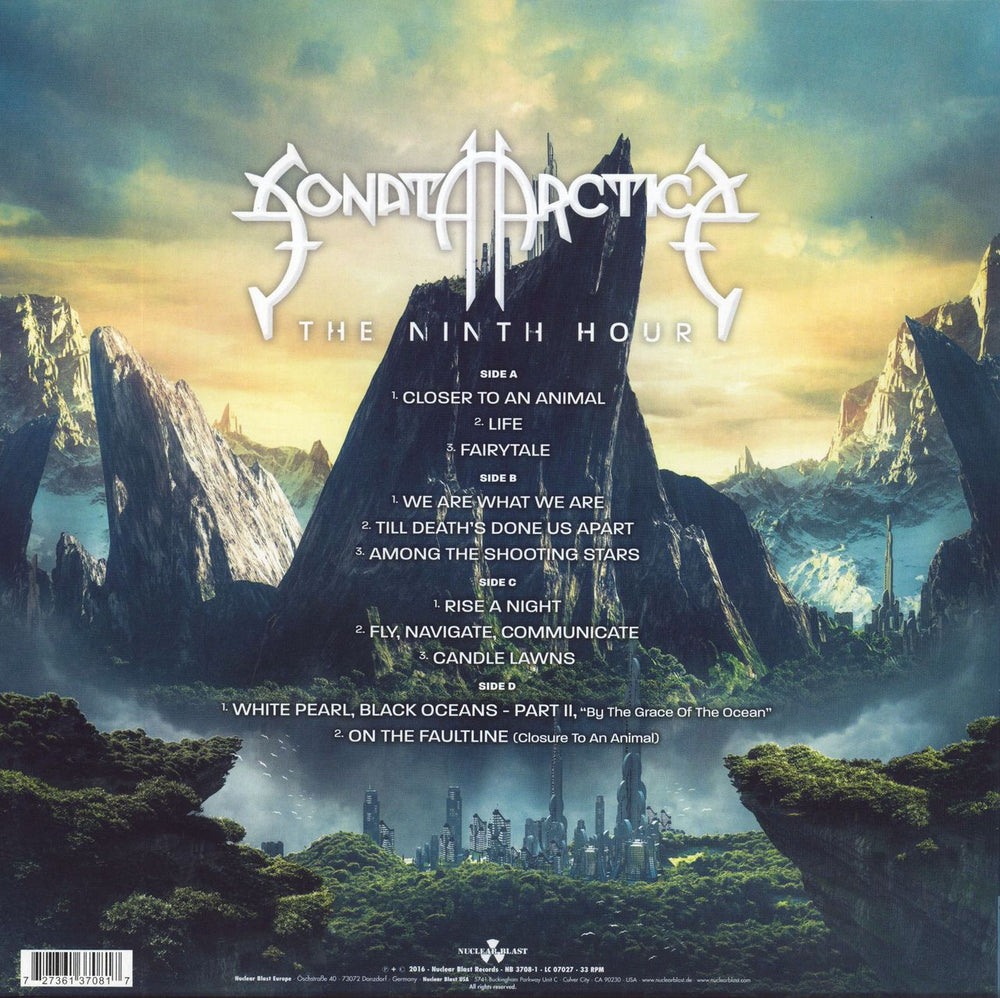 Sonata Arctica The Ninth Hour UK 2-LP vinyl record set (Double LP Album) 727361370817