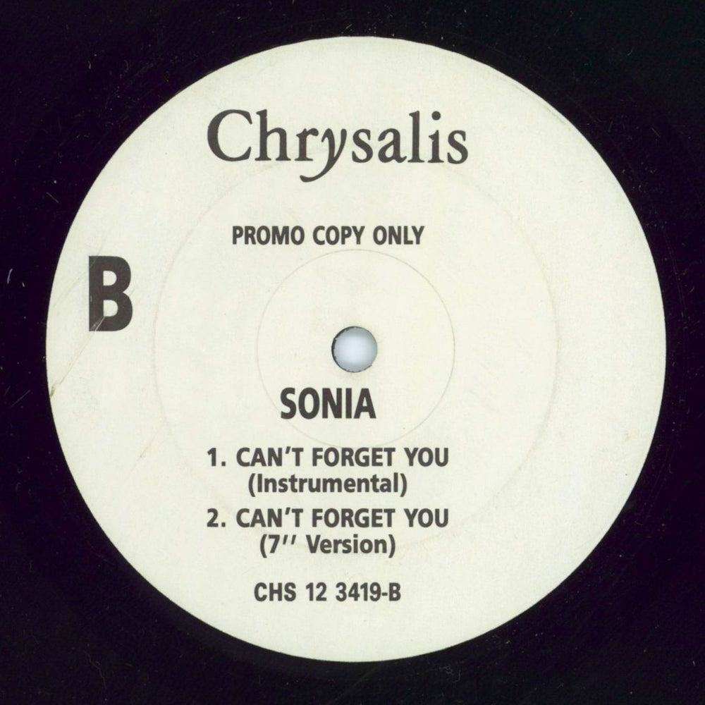 Sonia Can't Forget You UK Promo 12" vinyl single (12 inch record / Maxi-single) SNI12CA89703