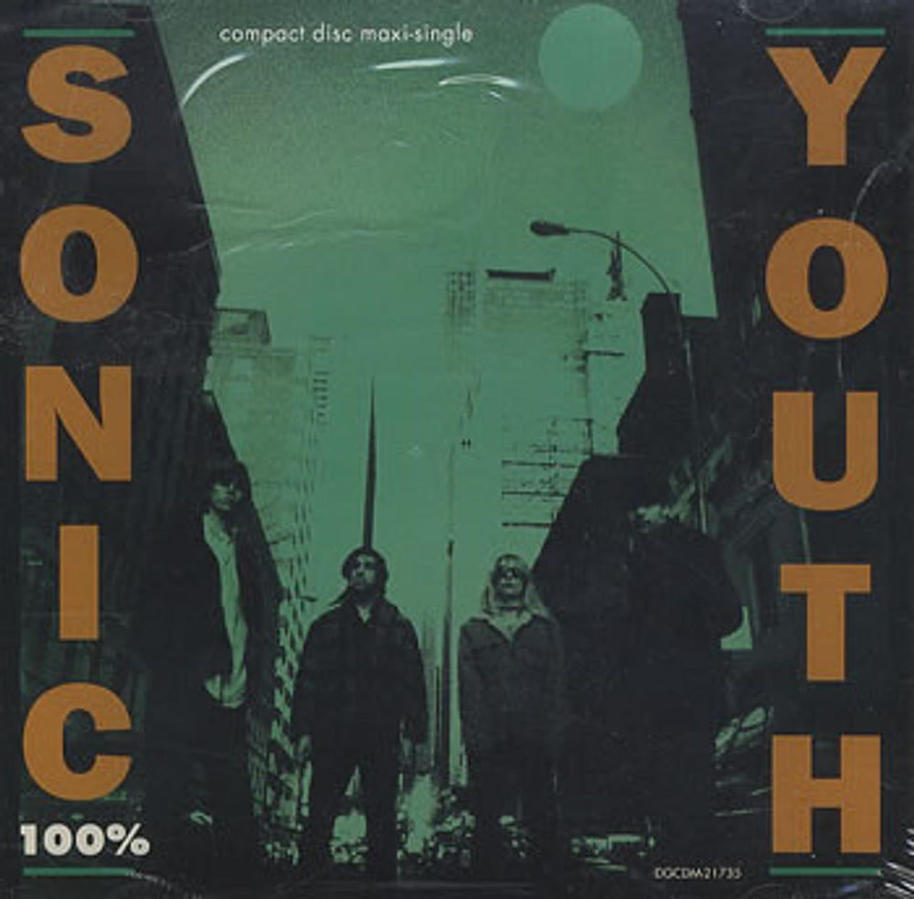 Sonic Youth 100% US CD single (CD5 / 5") DGCDM-21735