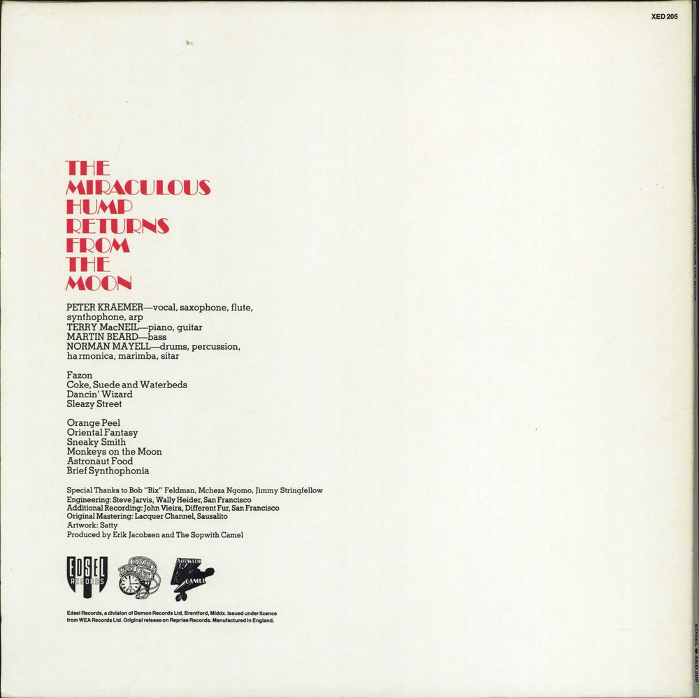 Sopwith Camel The Miraculous Hump Returns From The Moon UK vinyl LP album (LP record)