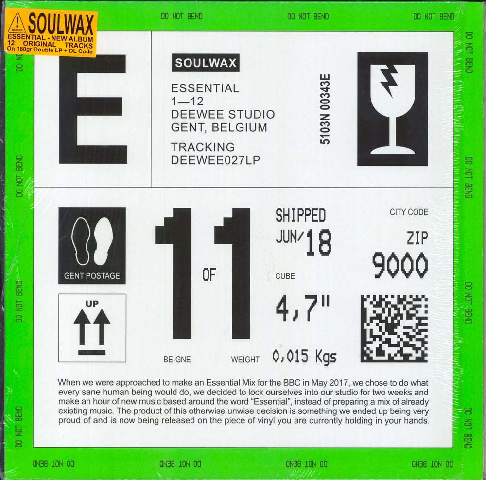 Soulwax Essential UK 2-LP vinyl record set (Double LP Album) DEEWEE027LP