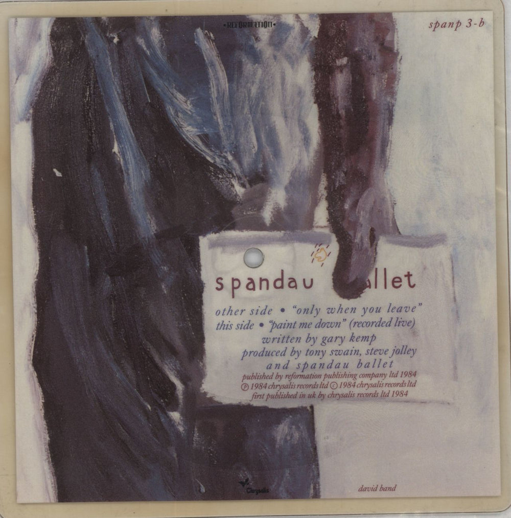 Spandau Ballet Only When You Leave - Painting - Tea-Stain UK shaped picture disc (picture disc vinyl record)