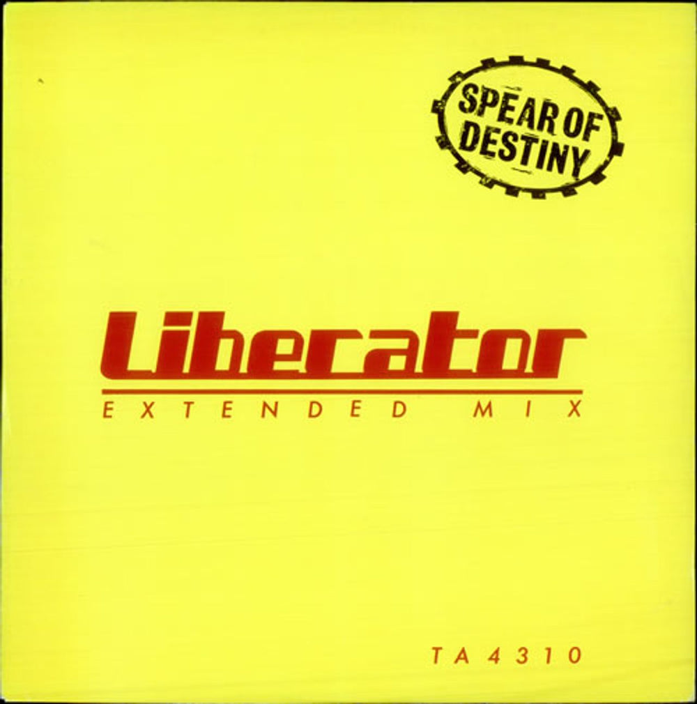 Spear Of Destiny Liberator (Extended Mix) - P/s UK 12" vinyl single (12 inch record / Maxi-single) TA4310