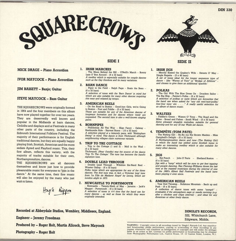 Square Crows The Squarecrows UK vinyl LP album (LP record)