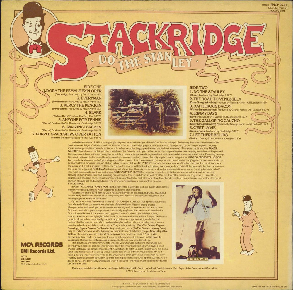 Stackridge Do The Stanley UK vinyl LP album (LP record)
