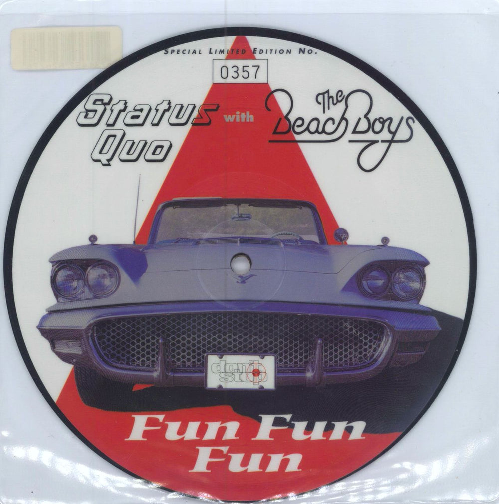 Status Quo Fun Fun Fun UK 7" vinyl picture disc (7 inch picture disc single) 5762627