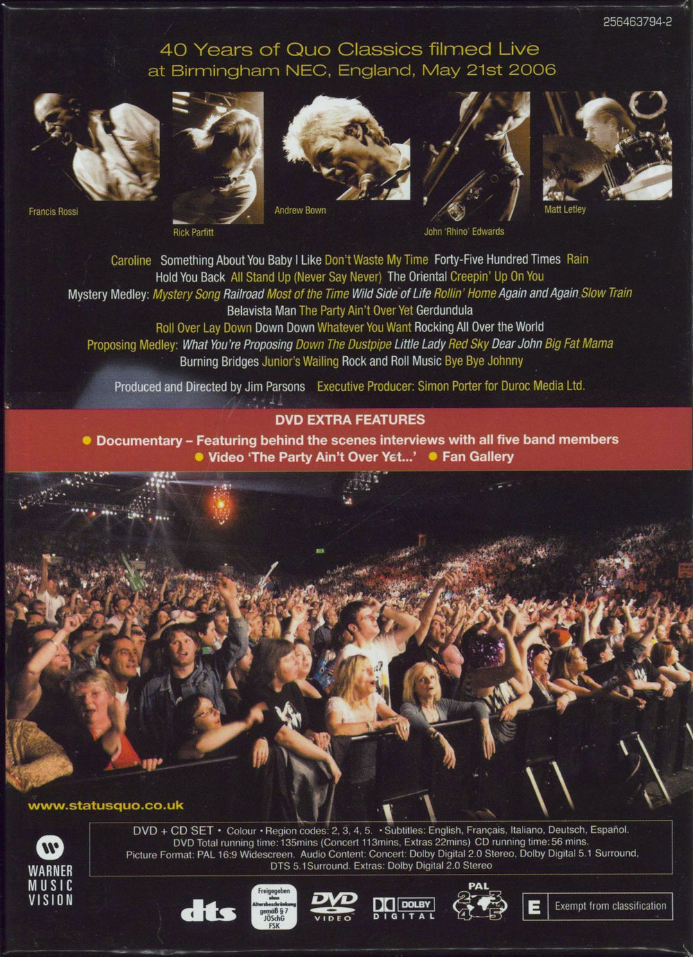 Status Quo Just Doin' It: Live UK 2-disc CD/DVD set 825646379422