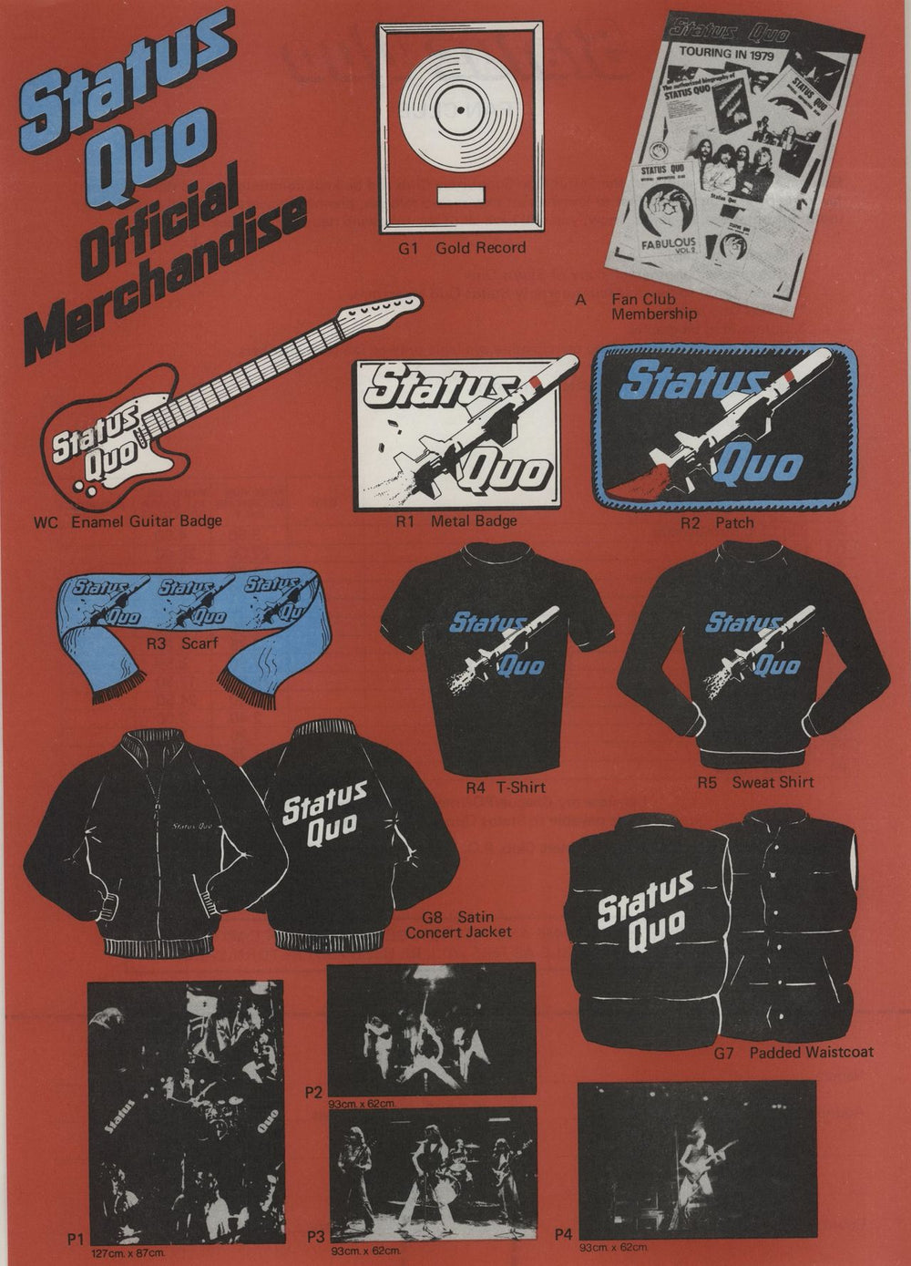 Status Quo Just Supposin' + Merchandise insert UK vinyl LP album (LP record)