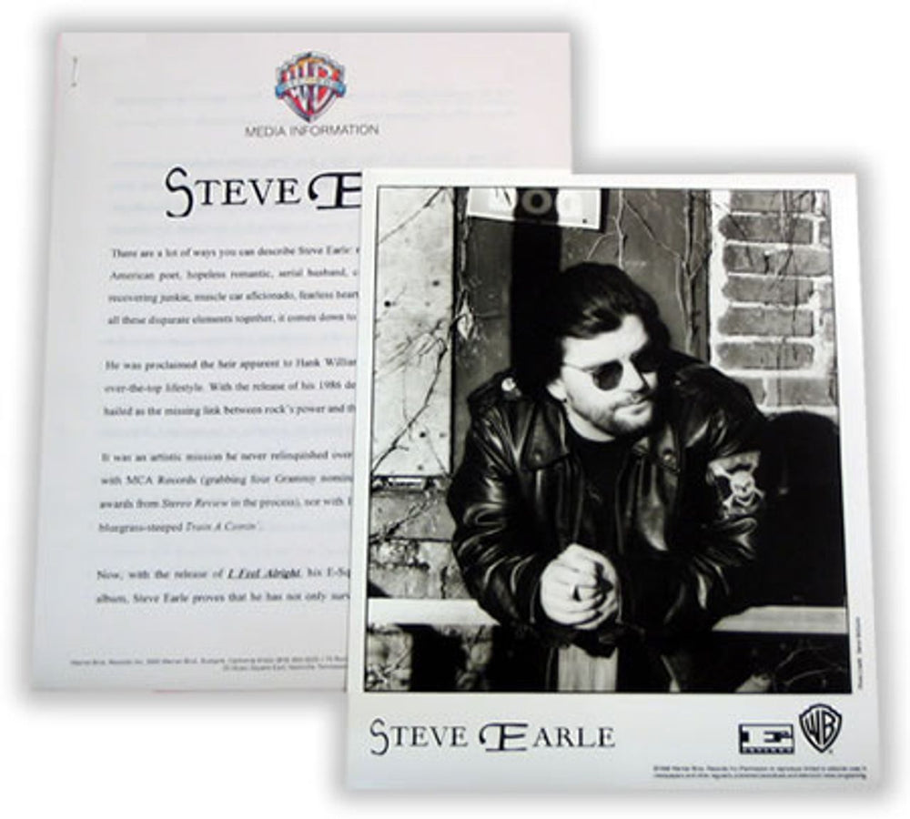 Steve Earle I Feel Alright US Promo media press pack PRESS PACK