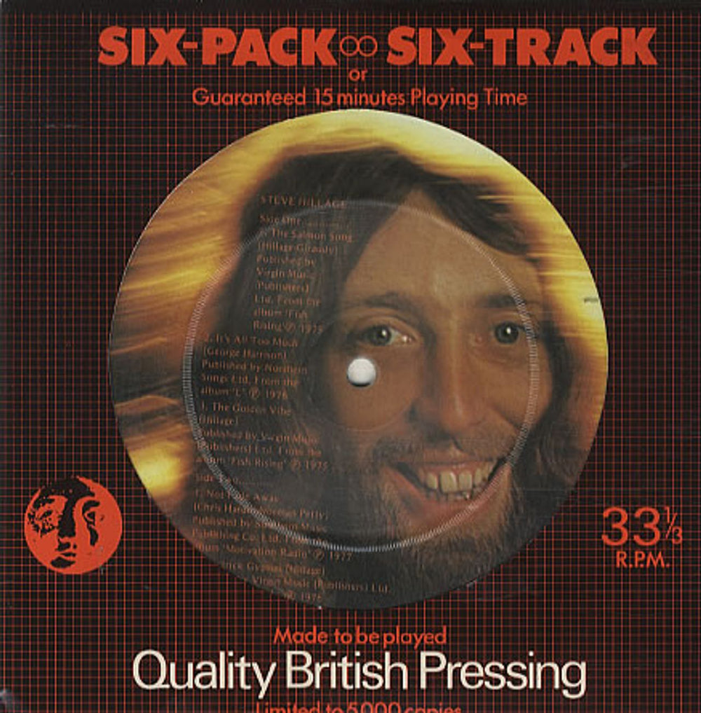 Steve Hillage Six Pack UK 7" vinyl picture disc (7 inch picture disc single) SIXPACK2