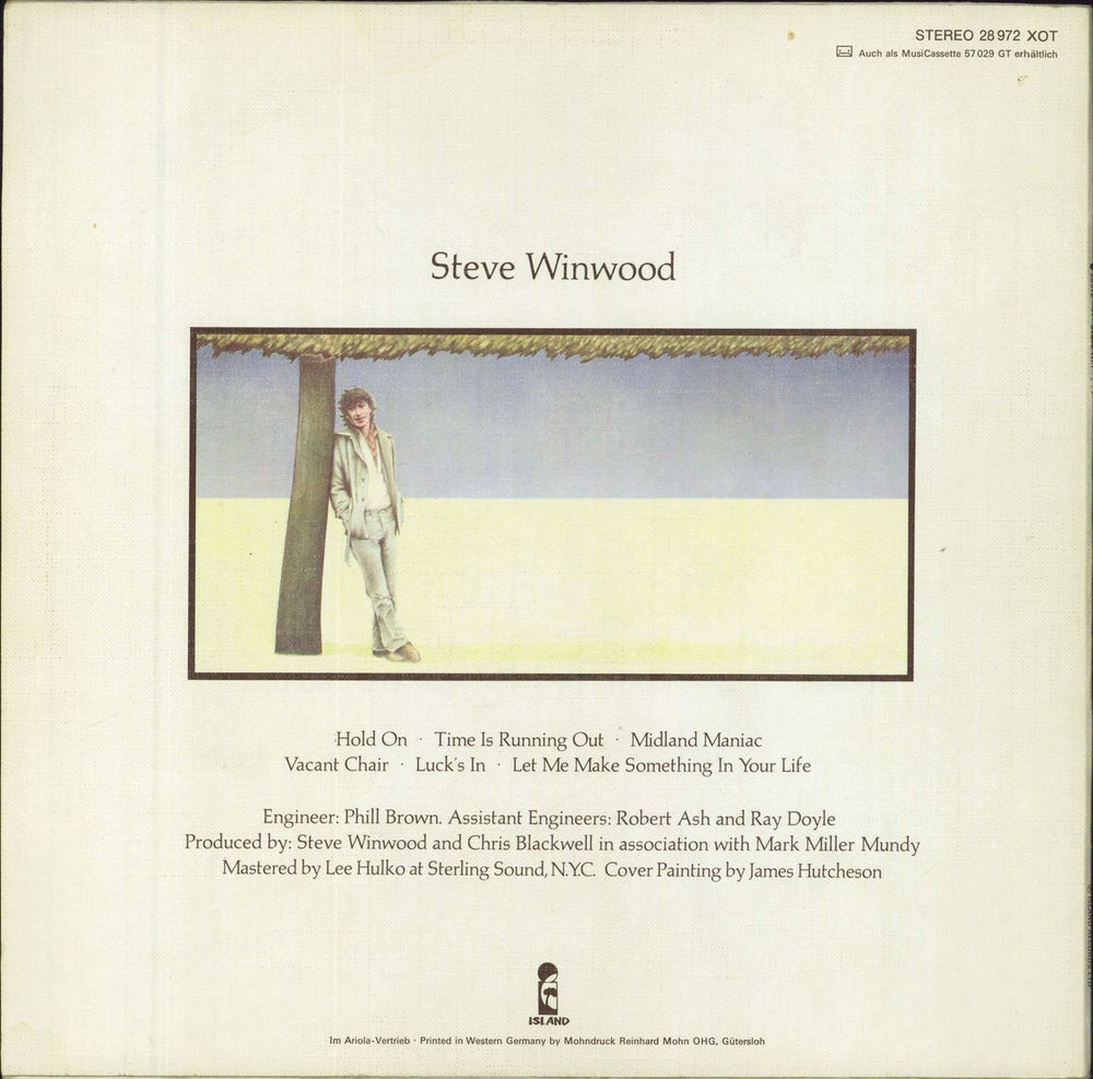 Steve Winwood Steve Winwood German vinyl LP album (LP record)