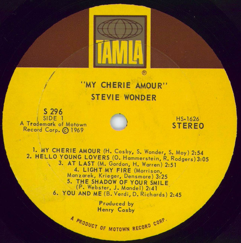 Stevie Wonder My Cherie Amour - Stereo US vinyl LP album (LP record) STWLPMY773608