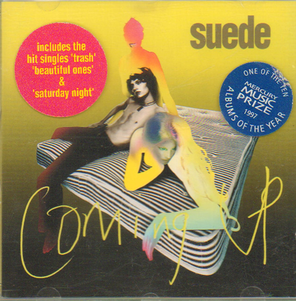 Suede Coming Up - Stickered UK CD album (CDLP) NUDE6CD