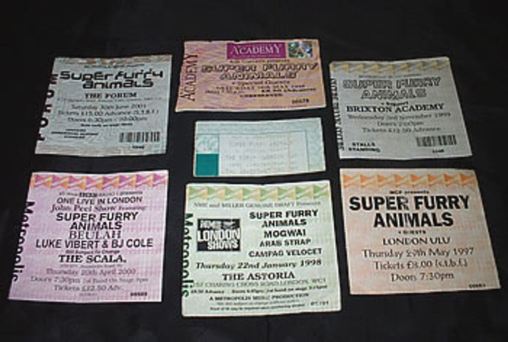 Super Furry Animals Concert Tickets UK concert ticket CONCERT TICKETS