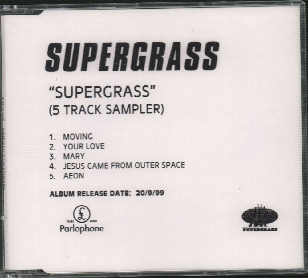 Supergrass Supergrass - 5-track sampler UK Promo CD-R acetate CDR