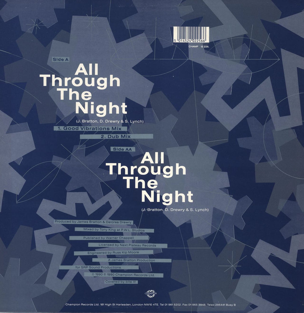 Sybil All Through The Night UK 12" vinyl single (12 inch record / Maxi-single) 5014524022566