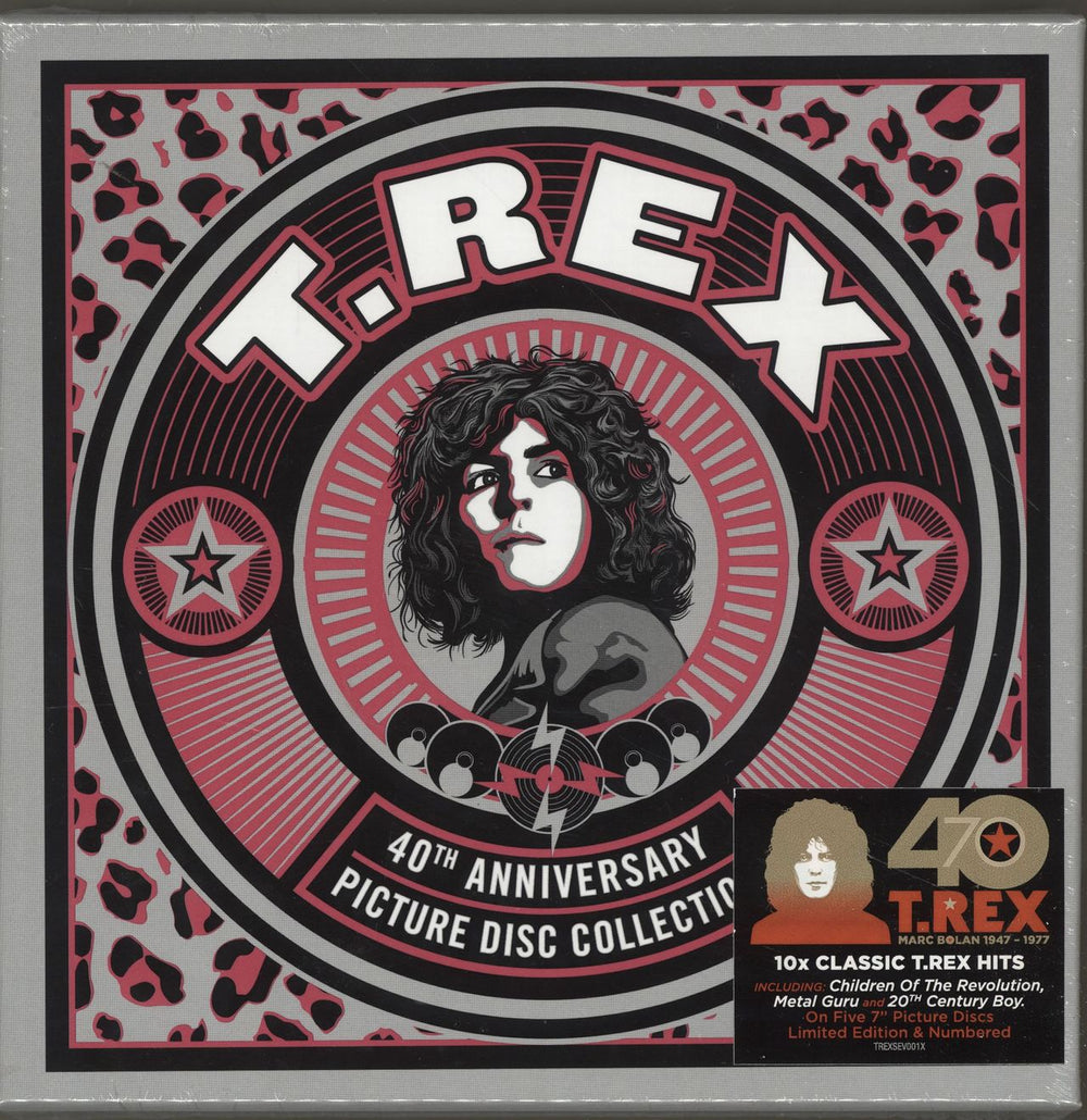 T-Rex / Tyrannosaurus Rex 40th Anniversary Picture Disc Collection - Sealed UK 7" single box set TREXSEV001X