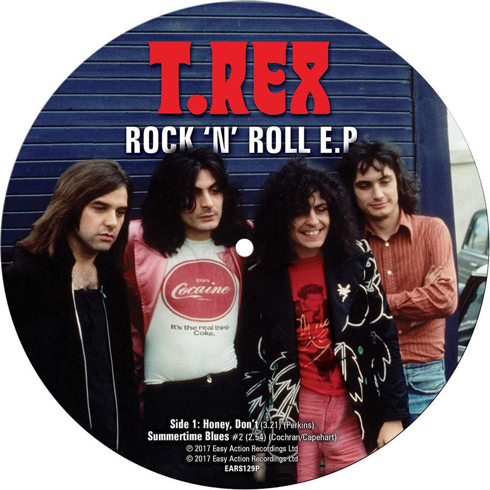 T-Rex / Tyrannosaurus Rex Rock 'N' Roll EP - Remastered - Hype Sticker Sealed UK 7" vinyl picture disc (7 inch picture disc single) EARS129P