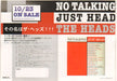 Talking Heads No Talking Just Head Handbill - Pair Of Japanese Promo handbill TALHBNO638414