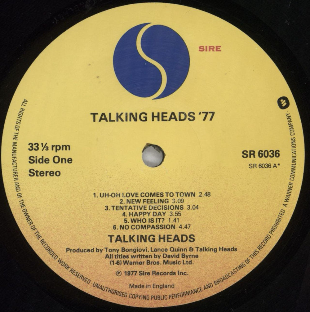 Talking Heads Talking Heads: 77 - shrink UK vinyl LP album (LP record) TALLPTA818960