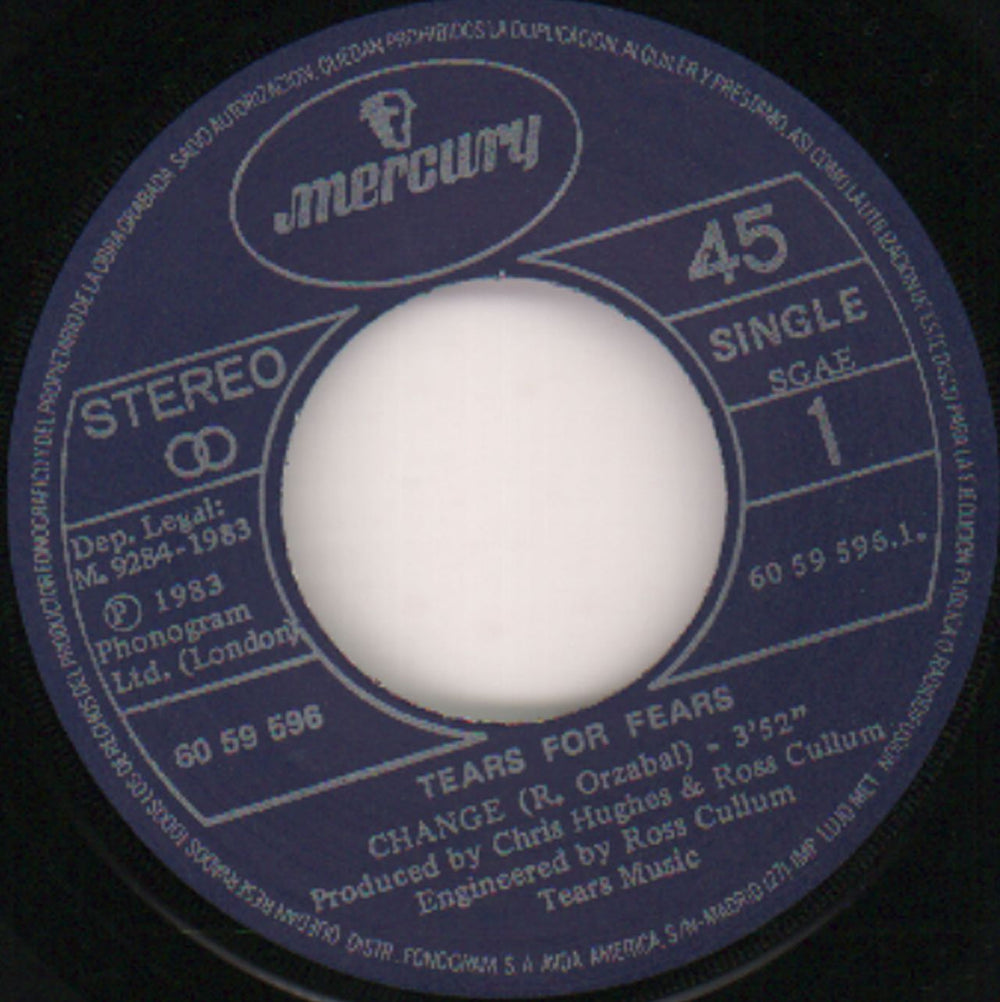 Tears For Fears Cambio Spanish 7" vinyl single (7 inch record / 45)