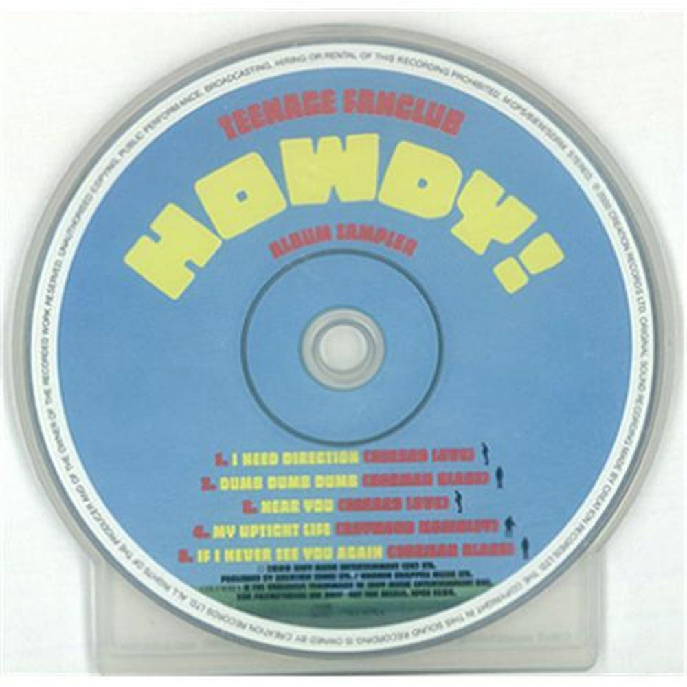 Teenage Fanclub Howdy! Album Sampler UK Promo CD single (CD5 / 5") XPCD130S