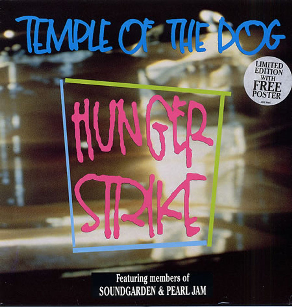 Temple of the Dog Hunger Strike + Poster UK 12" vinyl single (12 inch record / Maxi-single) AMY0091
