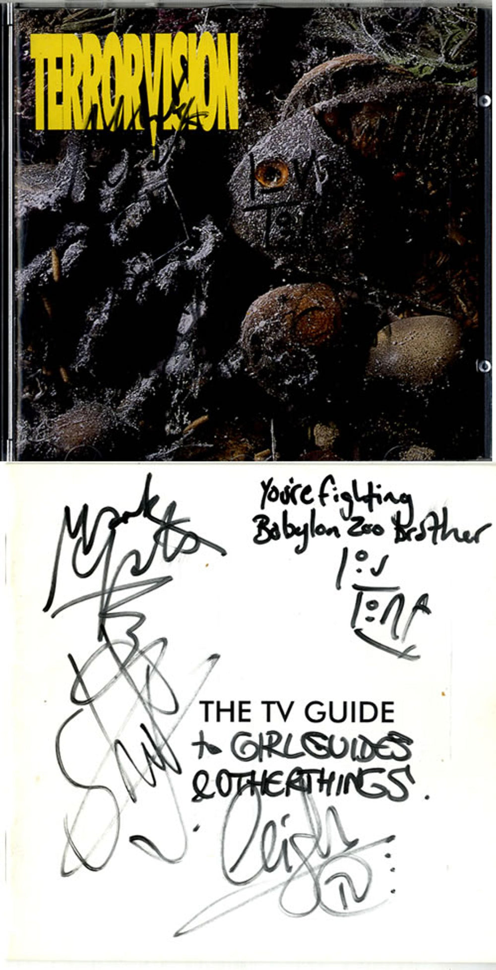 Terrorvision Formaldehyde + TV Guide - autographed UK CD album (CDLP) TVSCDFO217299