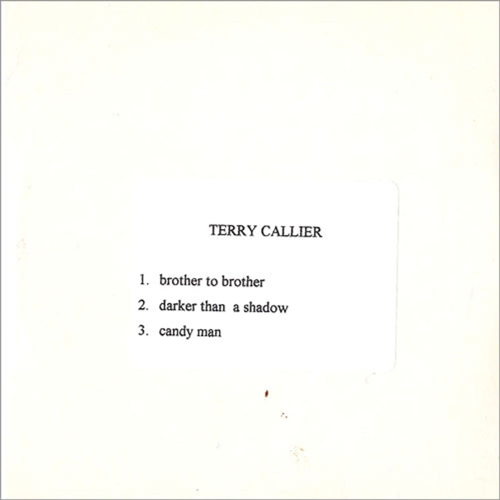 Terry Callier Brother To Brother UK Promo CD-R acetate CD-R ACETATE